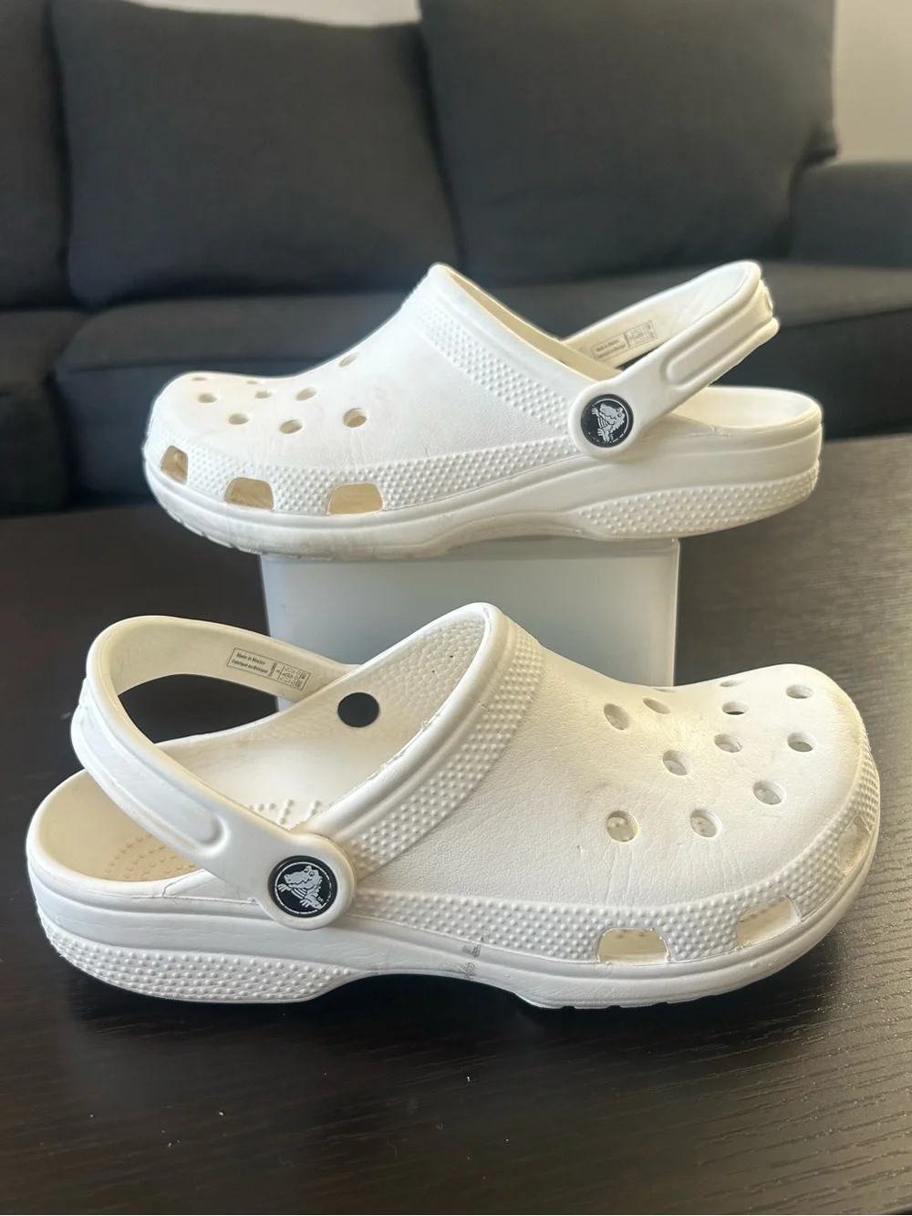Crocs Classic White junior Clog Sandals - Comfortable Slip-On